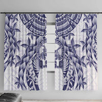 Tonga Queen Salote College Window Curtain Centenary White Version LT05 With Hooks White - Polynesian Pride