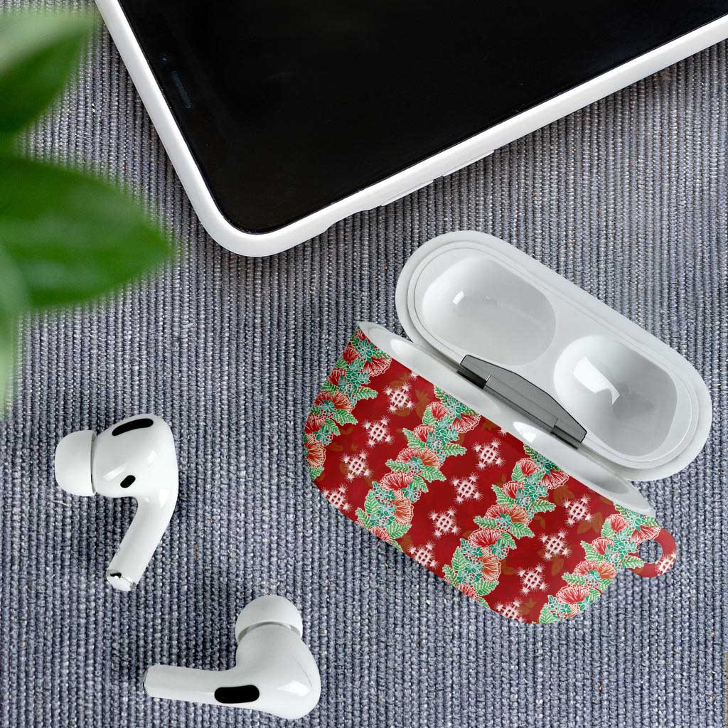 Hawaii Ohia Lehua AirPods Case Tropical Vibes Crimson LT05 - Polynesian Pride