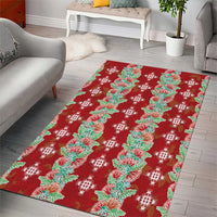 Hawaii Ohia Lehua Area Rug Tropical Vibes Crimson LT05 - Polynesian Pride