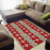Hawaii Ohia Lehua Area Rug Tropical Vibes Crimson LT05 - Polynesian Pride