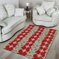 Hawaii Ohia Lehua Area Rug Tropical Vibes Crimson LT05 - Polynesian Pride
