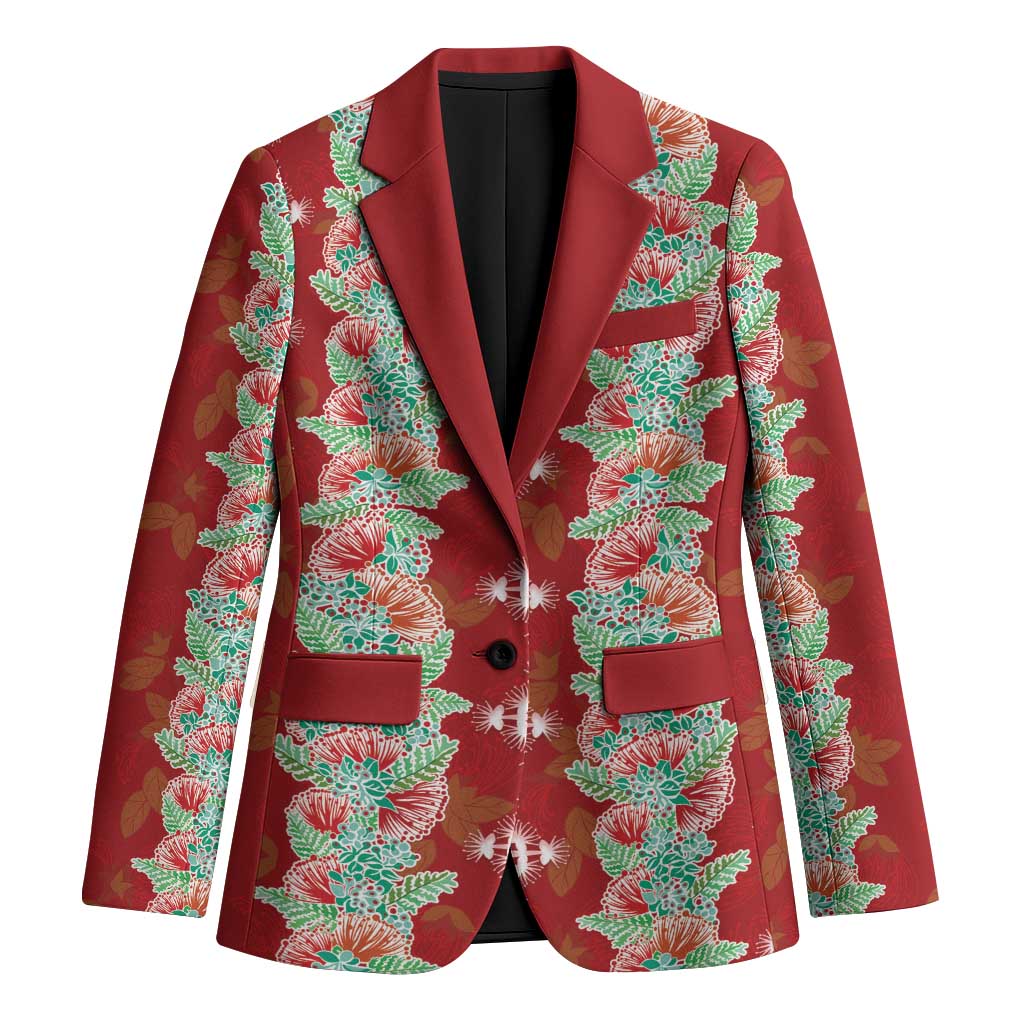 Hawaii Ohia Lehua Blazer Tropical Vibes Crimson LT05 Unisex Crimson - Polynesian Pride