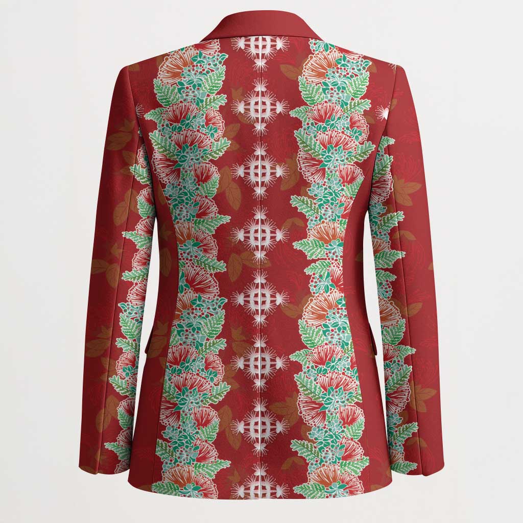 Hawaii Ohia Lehua Blazer Tropical Vibes Crimson LT05 - Polynesian Pride