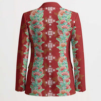 Hawaii Ohia Lehua Blazer Tropical Vibes Crimson LT05 - Polynesian Pride