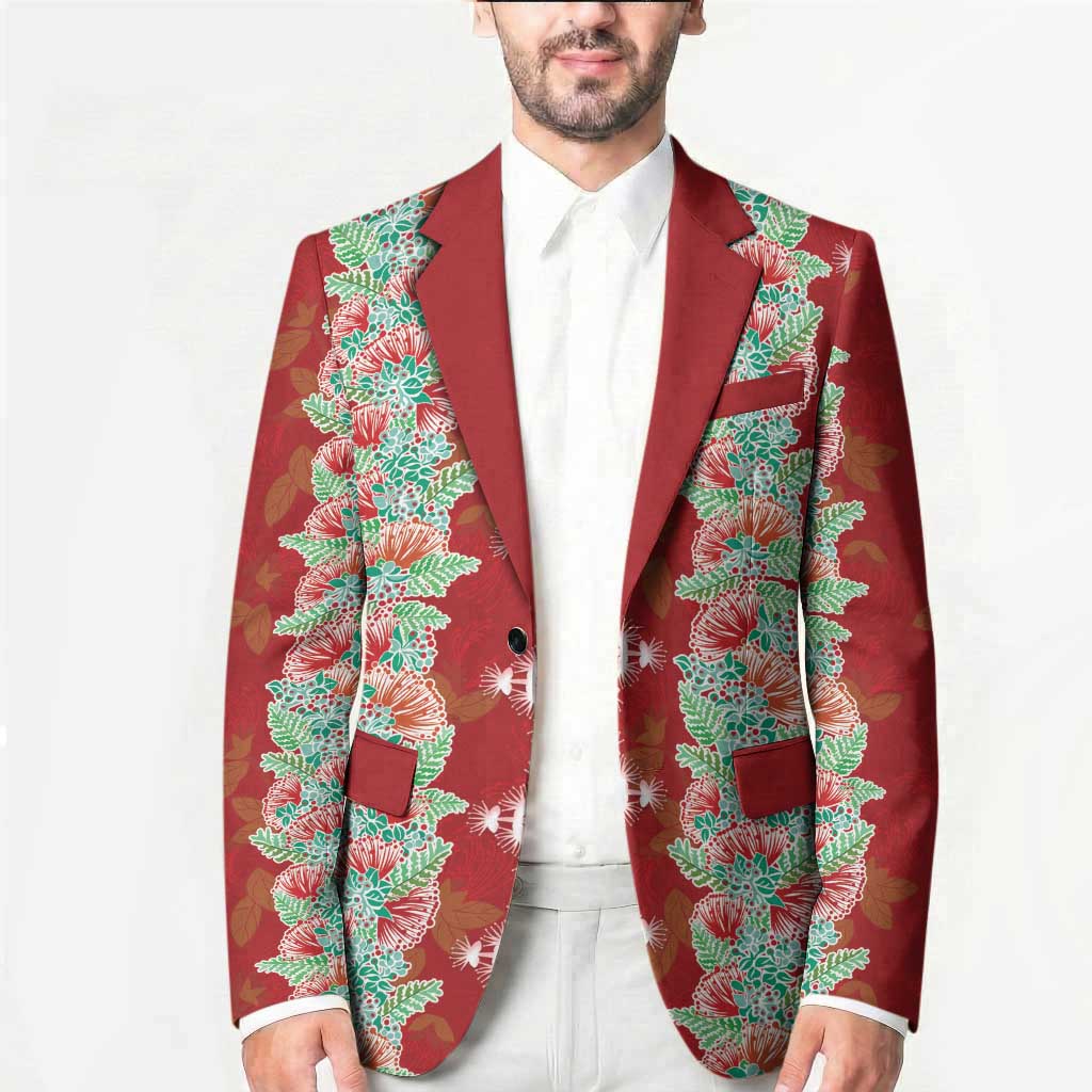 Hawaii Ohia Lehua Blazer Tropical Vibes Crimson LT05 - Polynesian Pride