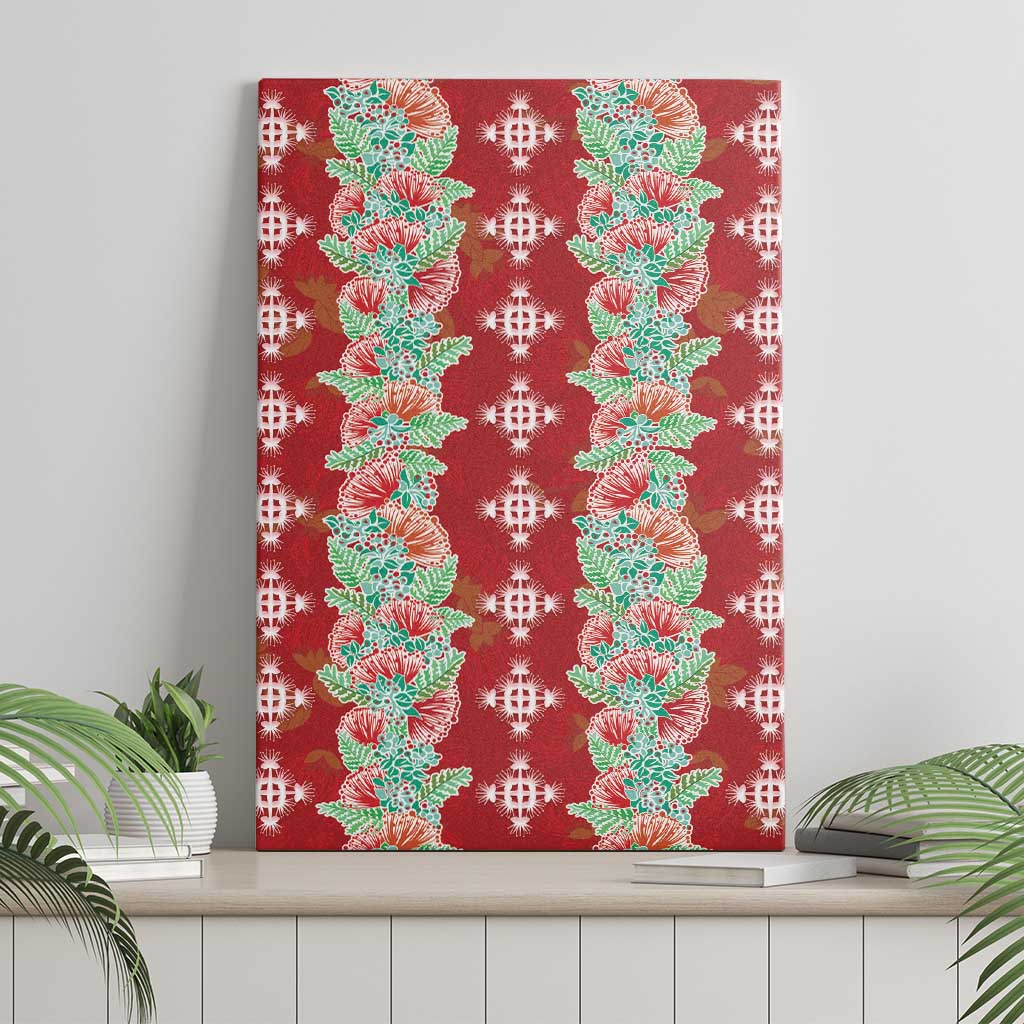 Hawaii Ohia Lehua Canvas Wall Art Tropical Vibes Crimson LT05 - Polynesian Pride