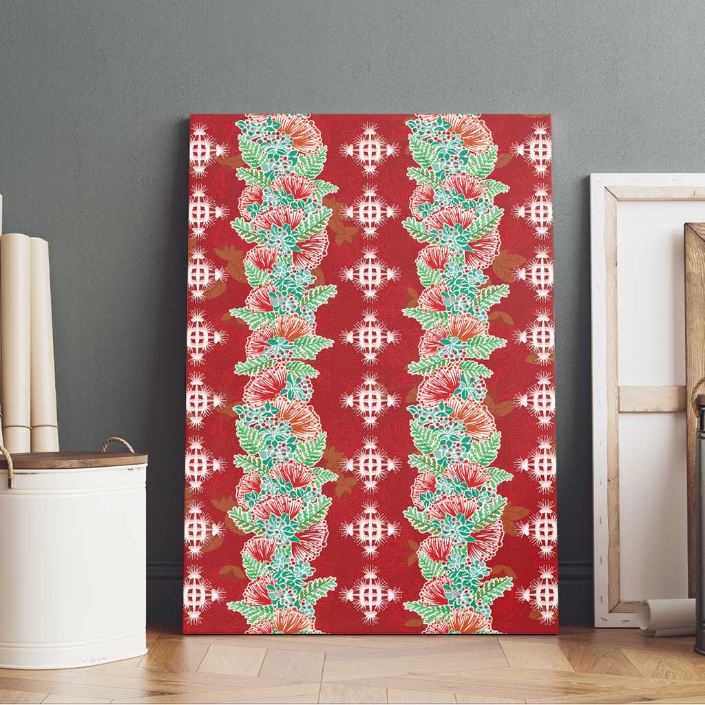 Hawaii Ohia Lehua Canvas Wall Art Tropical Vibes Crimson LT05 - Polynesian Pride