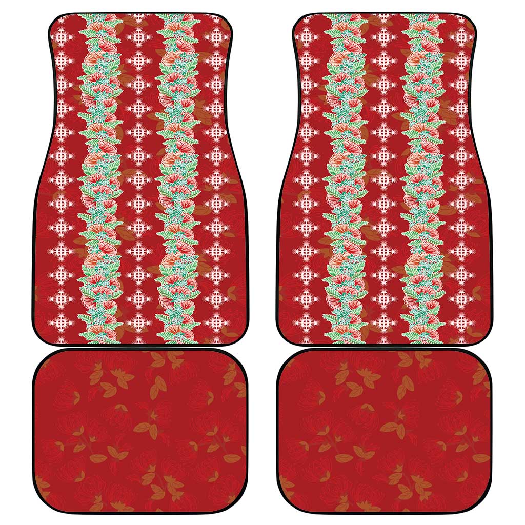 Hawaii Ohia Lehua Car Mats Tropical Vibes Crimson LT05 - Polynesian Pride