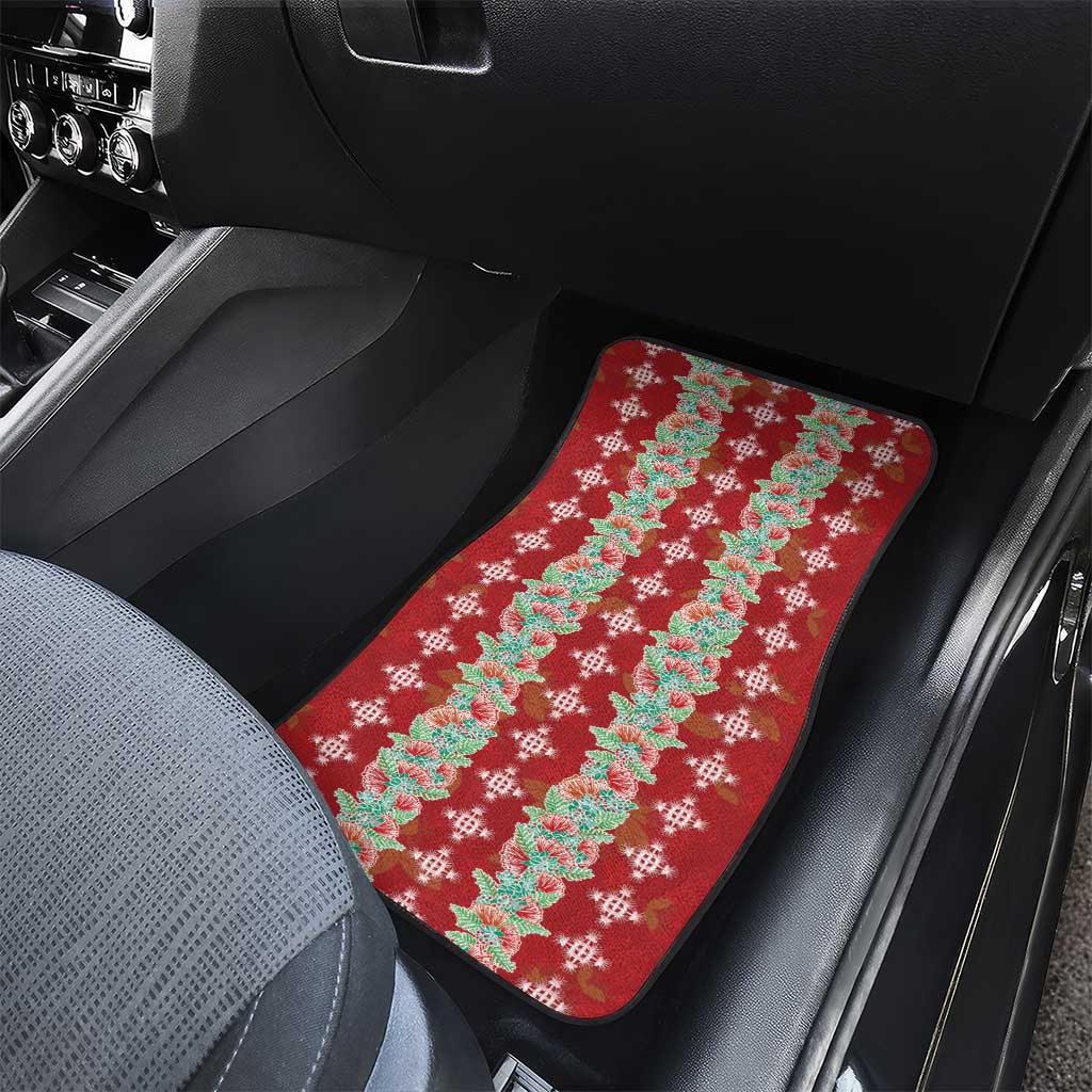 Hawaii Ohia Lehua Car Mats Tropical Vibes Crimson LT05 - Polynesian Pride