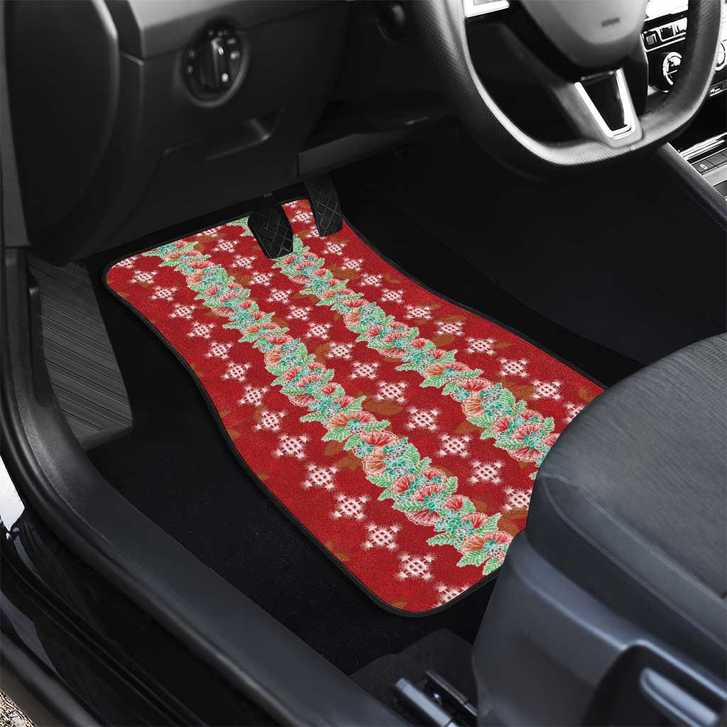 Hawaii Ohia Lehua Car Mats Tropical Vibes Crimson LT05 - Polynesian Pride