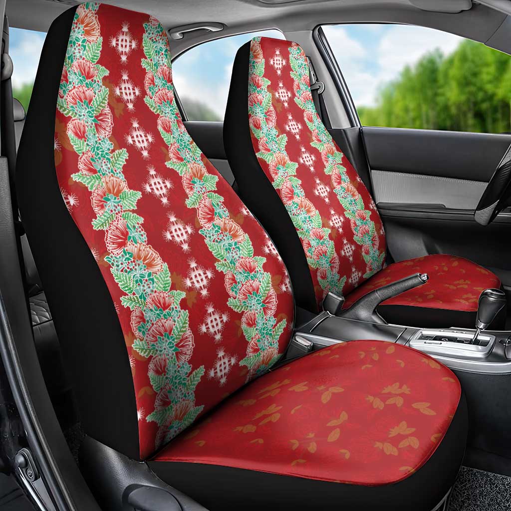 Hawaii Ohia Lehua Car Seat Cover Tropical Vibes Crimson LT05 - Polynesian Pride