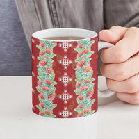 Hawaii Ohia Lehua Ceramic Mug Tropical Vibes Crimson LT05 - Polynesian Pride