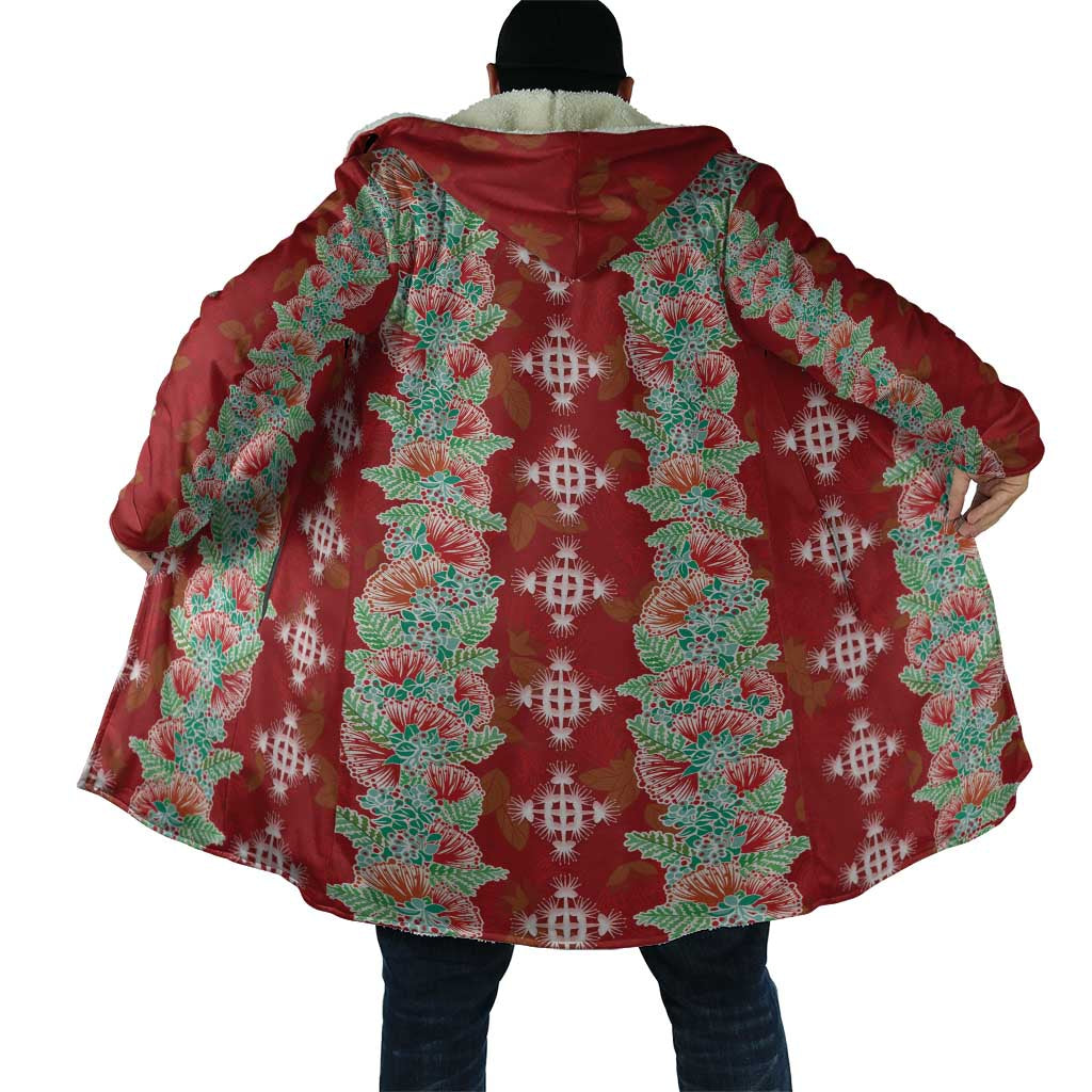 Hawaii Ohia Lehua Cloak Tropical Vibes Crimson LT05 - Polynesian Pride