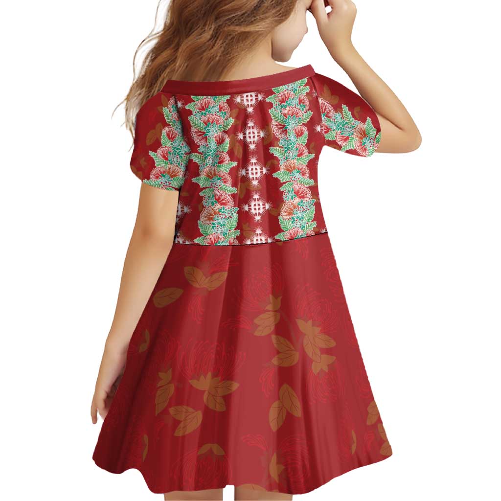 Hawaii Ohia Lehua Family Matching Off Shoulder Short Dress and Hawaiian Shirt Tropical Vibes Crimson