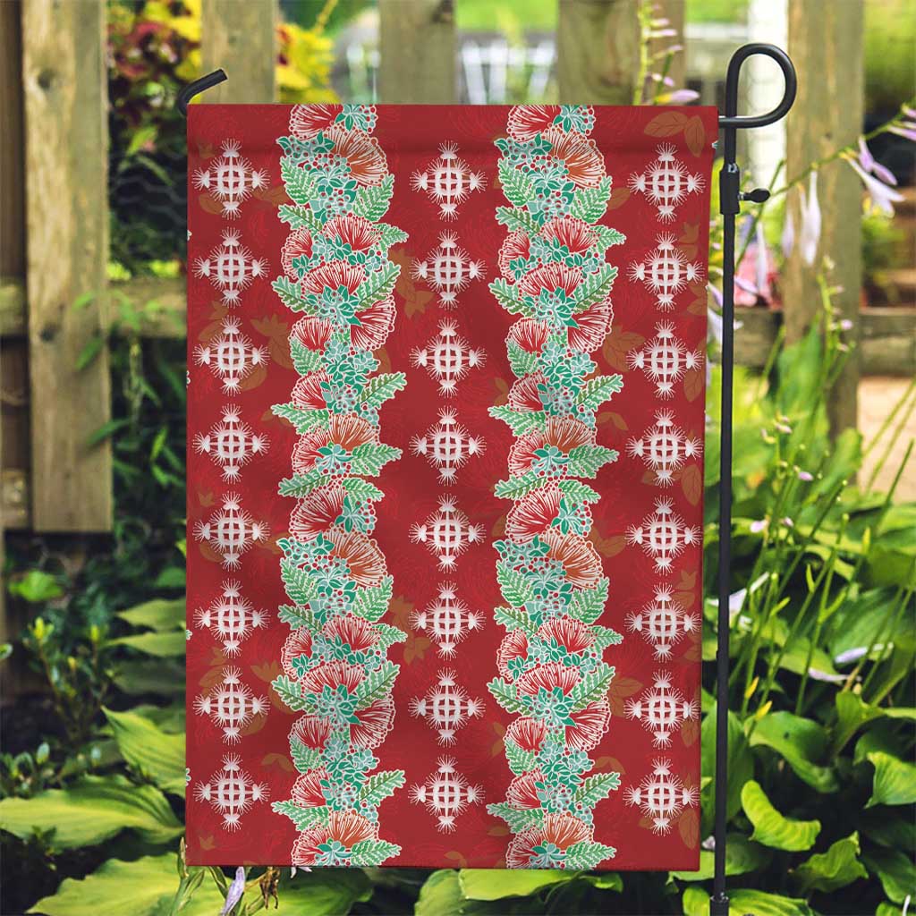Hawaii Ohia Lehua Garden Flag Tropical Vibes Crimson LT05 Garden Flag Crimson - Polynesian Pride