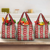 Hawaii Ohia Lehua Grocery Bag Tropical Vibes Crimson LT05 3-pack One Size Crimson - Polynesian Pride
