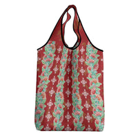 Hawaii Ohia Lehua Grocery Bag Tropical Vibes Crimson LT05 - Polynesian Pride