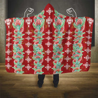 Hawaii Ohia Lehua Hooded Blanket Tropical Vibes Crimson LT05 - Polynesian Pride