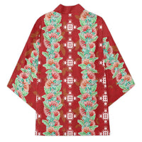 Hawaii Ohia Lehua Kimono Tropical Vibes Crimson LT05 - Polynesian Pride