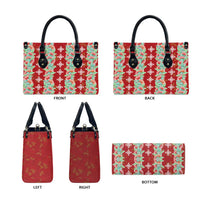 Hawaii Ohia Lehua Leather Bag Tropical Vibes Crimson LT05 - Polynesian Pride