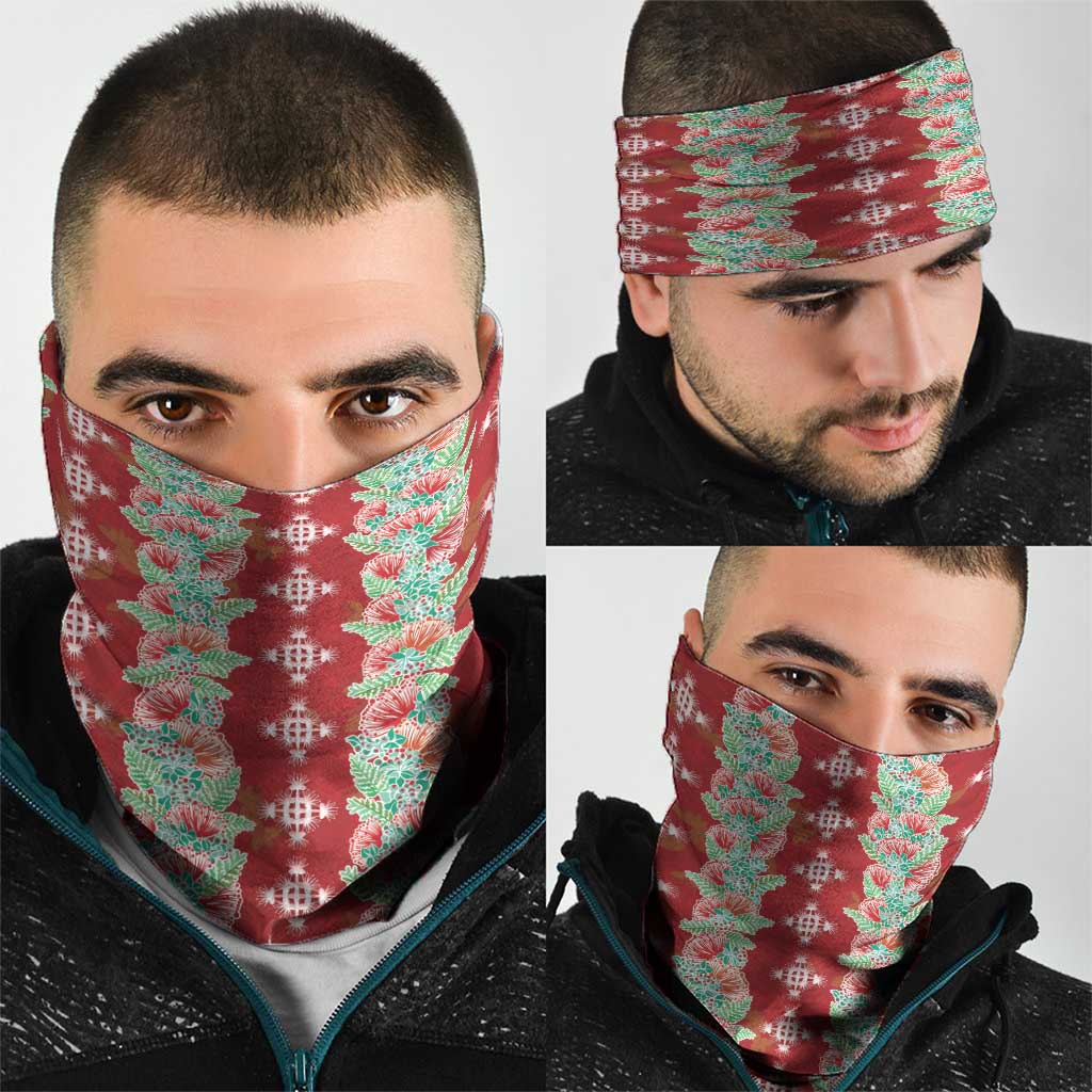 Hawaii Ohia Lehua Neck Gaiter Tropical Vibes Crimson LT05 - Polynesian Pride
