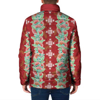Hawaii Ohia Lehua Padded Jacket Tropical Vibes Crimson