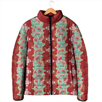 Hawaii Ohia Lehua Padded Jacket Tropical Vibes Crimson