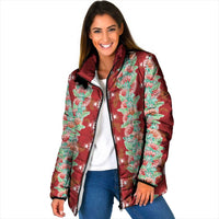 Hawaii Ohia Lehua Padded Jacket Tropical Vibes Crimson