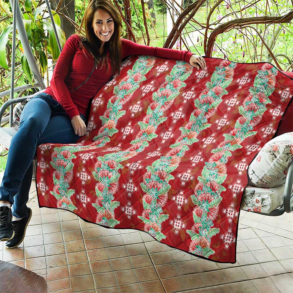 Hawaii Ohia Lehua Quilt Tropical Vibes Crimson LT05 - Polynesian Pride
