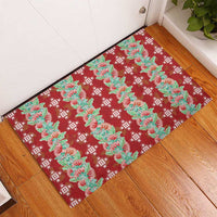 Hawaii Ohia Lehua Rubber Doormat Tropical Vibes Crimson LT05 - Polynesian Pride