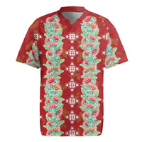 Hawaii Ohia Lehua Rugby Jersey Tropical Vibes Crimson LT05 Crimson - Polynesian Pride