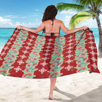Hawaii Ohia Lehua Sarong Tropical Vibes Crimson LT05 - Polynesian Pride
