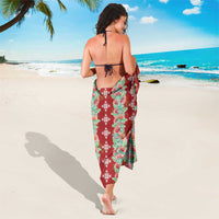Hawaii Ohia Lehua Sarong Tropical Vibes Crimson LT05 - Polynesian Pride