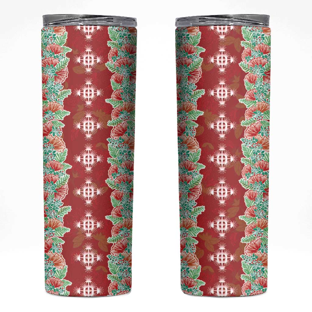 Hawaii Ohia Lehua Skinny Tumbler Tropical Vibes Crimson LT05 Crimson - Polynesian Pride