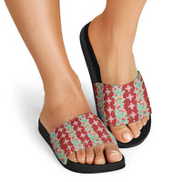 Hawaii Ohia Lehua Slide Sandals Tropical Vibes Crimson LT05 - Polynesian Pride