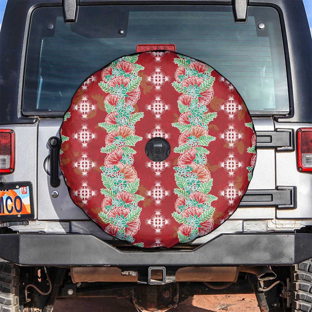 Hawaii Ohia Lehua Spare Tire Cover Tropical Vibes Crimson LT05 Crimson - Polynesian Pride