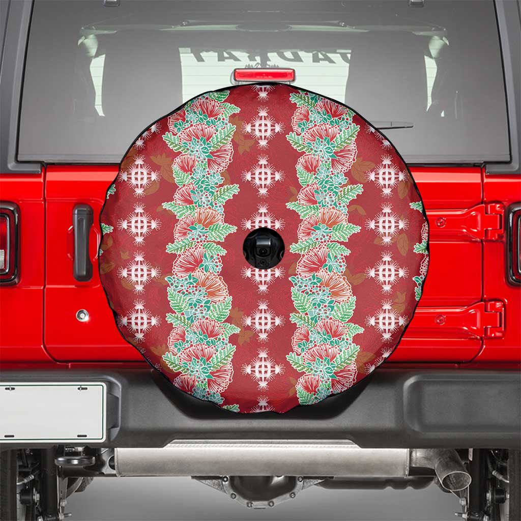 Hawaii Ohia Lehua Spare Tire Cover Tropical Vibes Crimson LT05 - Polynesian Pride