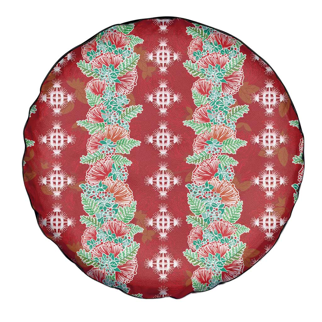 Hawaii Ohia Lehua Spare Tire Cover Tropical Vibes Crimson LT05 - Polynesian Pride