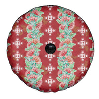 Hawaii Ohia Lehua Spare Tire Cover Tropical Vibes Crimson LT05 - Polynesian Pride