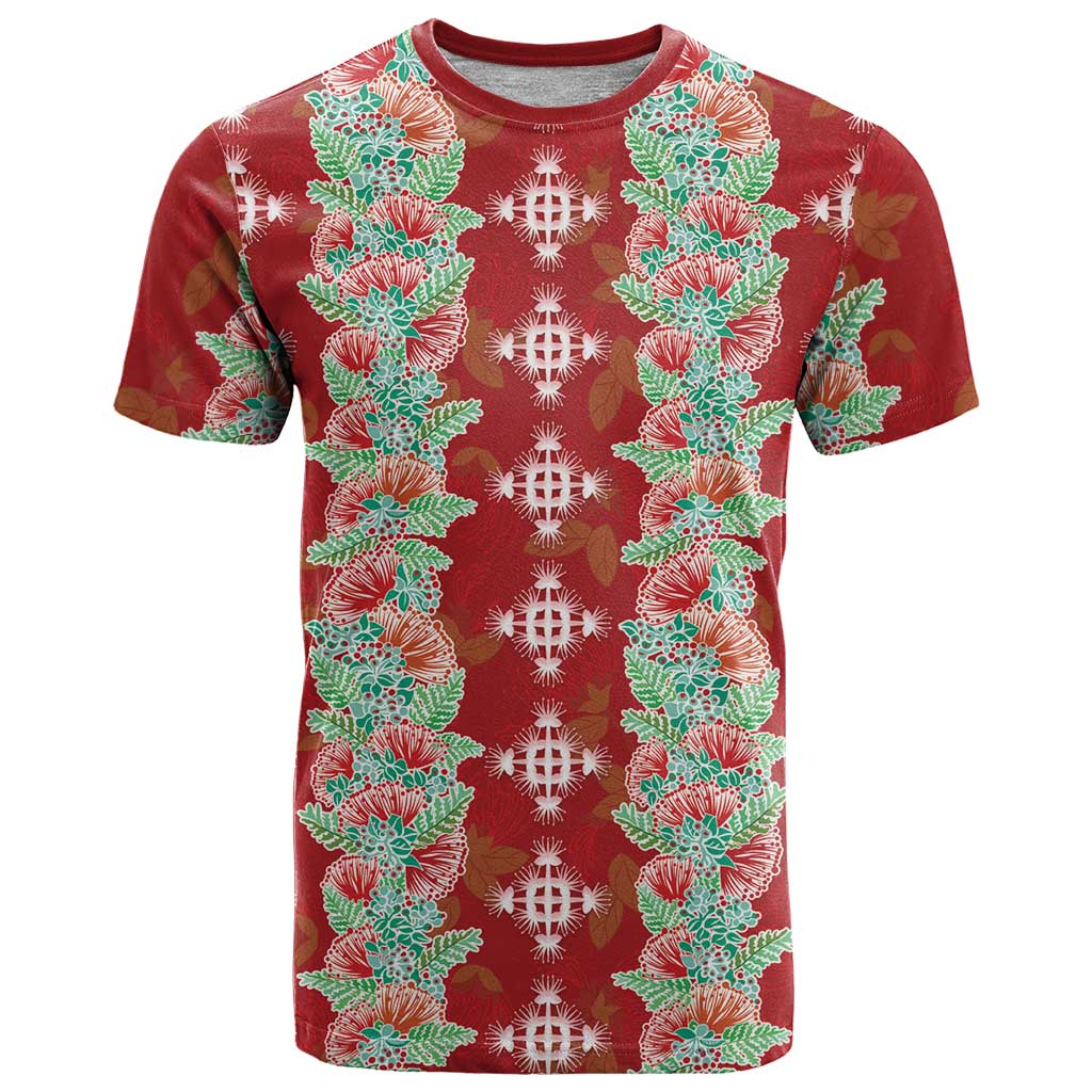 Hawaii Ohia Lehua T Shirt Tropical Vibes Crimson LT05 Crimson - Polynesian Pride