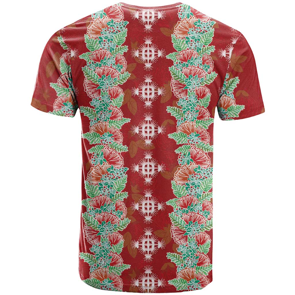 Hawaii Ohia Lehua T Shirt Tropical Vibes Crimson LT05 - Polynesian Pride