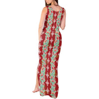 Hawaii Ohia Lehua Tank Maxi Dress Tropical Vibes Crimson LT05 - Polynesian Pride