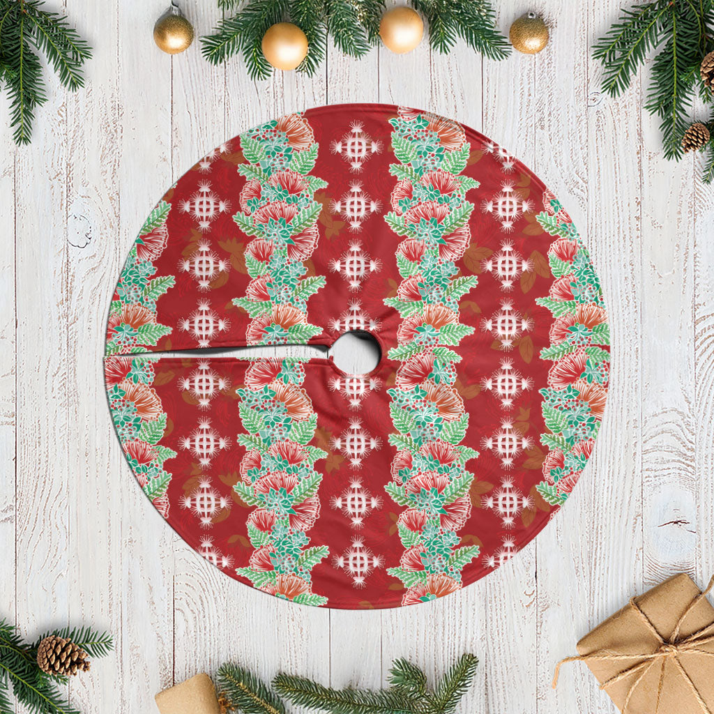 Hawaii Ohia Lehua Tree Skirt Tropical Vibes Crimson LT05 Casual Crimson - Polynesian Pride