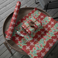 Hawaii Ohia Lehua Wrapping Paper Tropical Vibes Crimson LT05 - Polynesian Pride