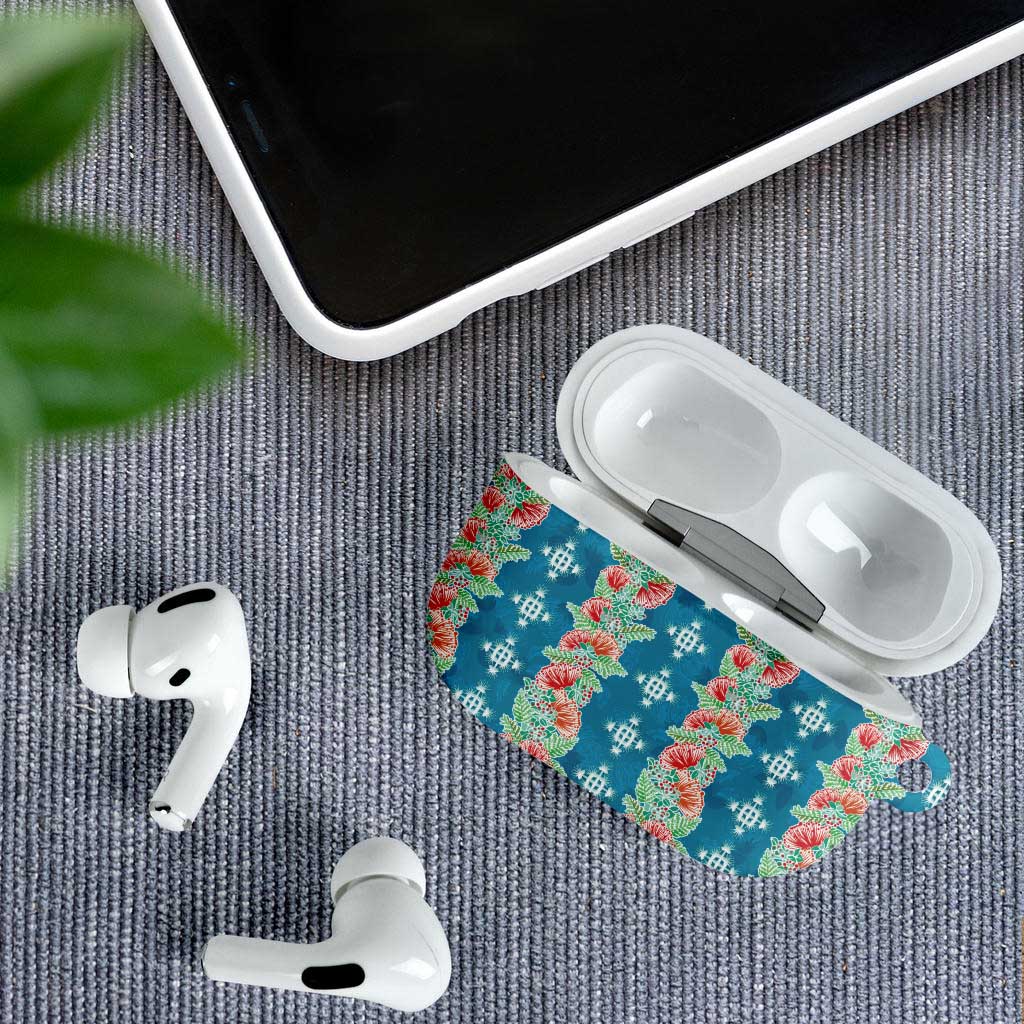Hawaii Ohia Lehua AirPods Case Tropical Vibes Teal LT05 - Polynesian Pride