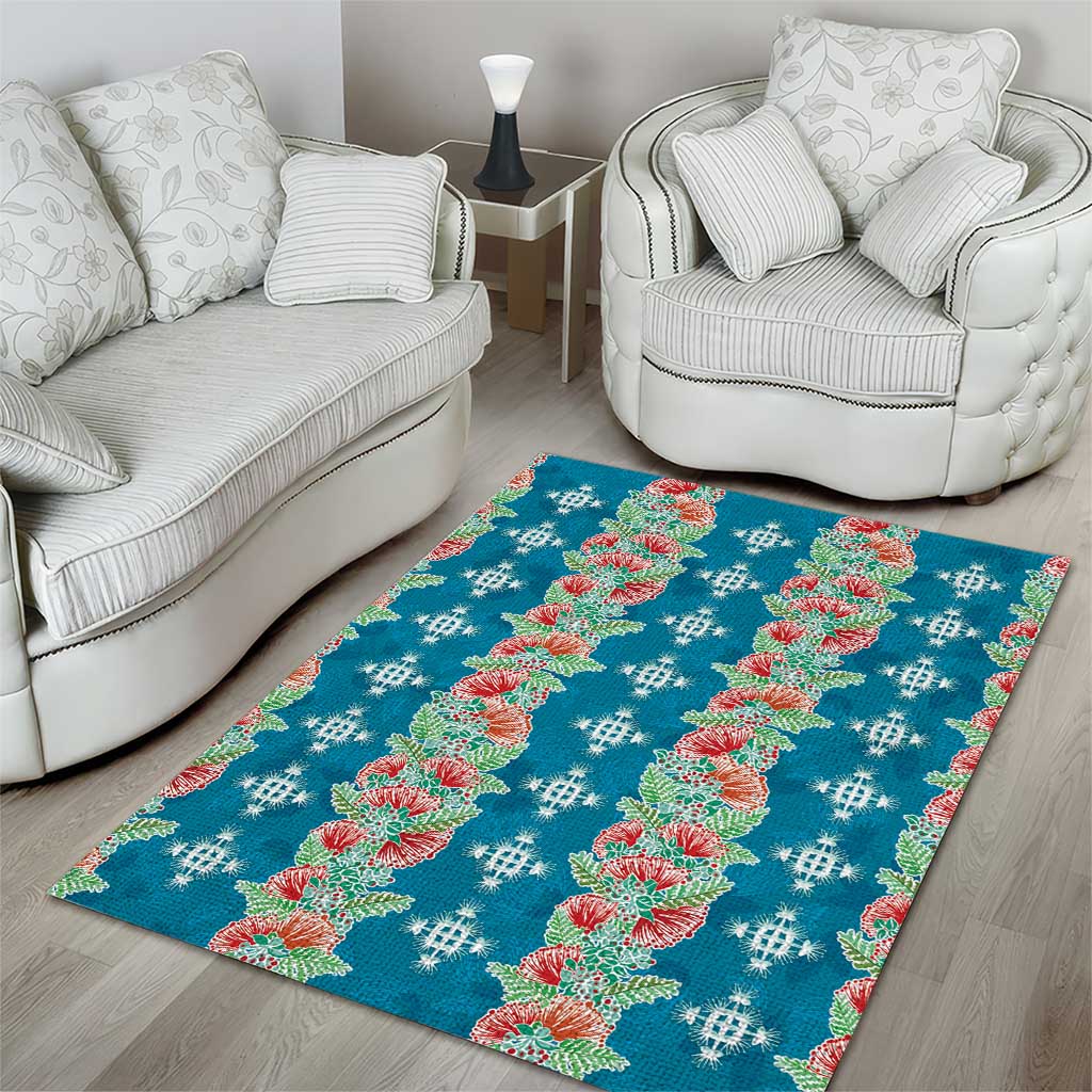 Hawaii Ohia Lehua Area Rug Tropical Vibes Teal LT05 - Polynesian Pride