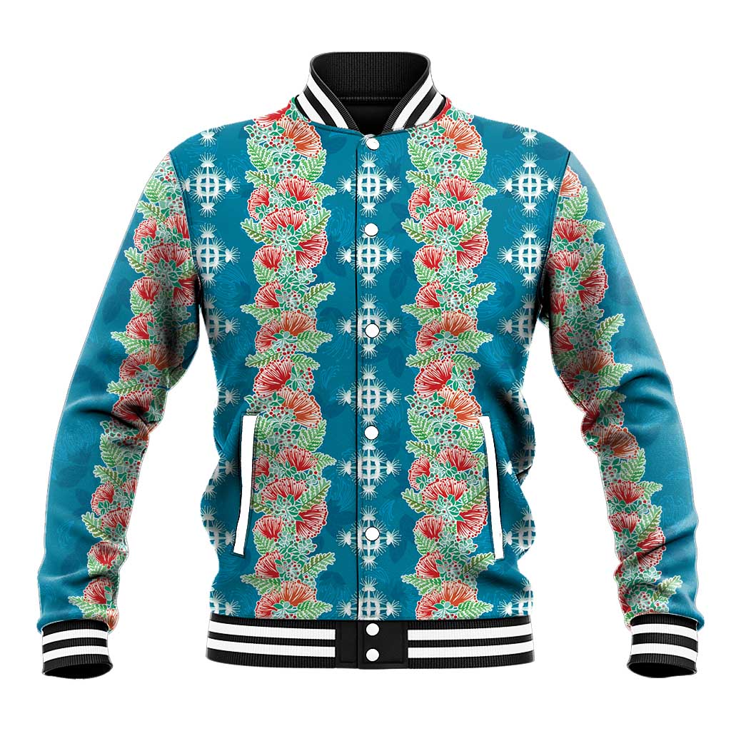 Hawaii Ohia Lehua Baseball Jacket Tropical Vibes Teal LT05 Unisex Teal - Polynesian Pride