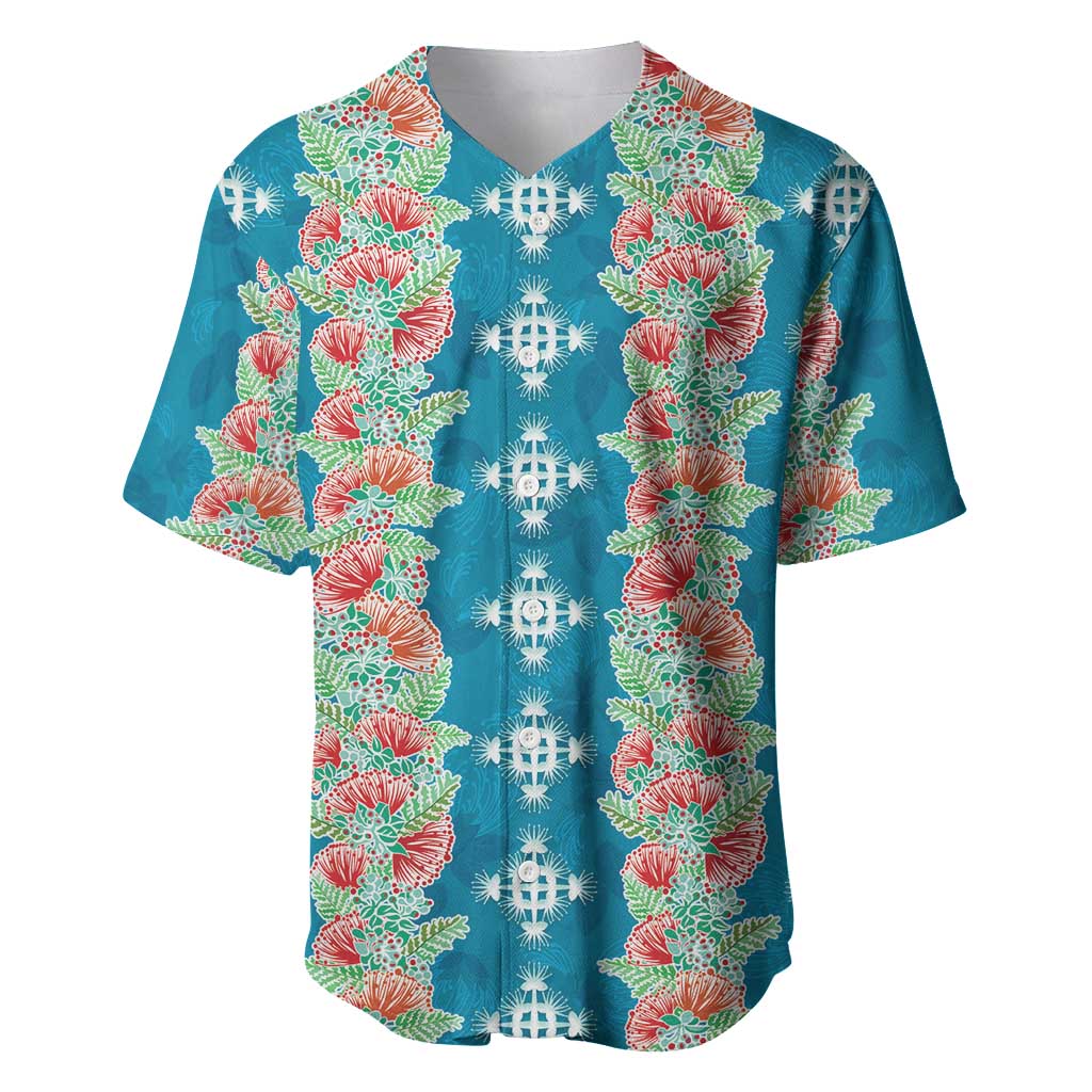 Hawaii Ohia Lehua Baseball Jersey Tropical Vibes Teal LT05 Teal - Polynesian Pride