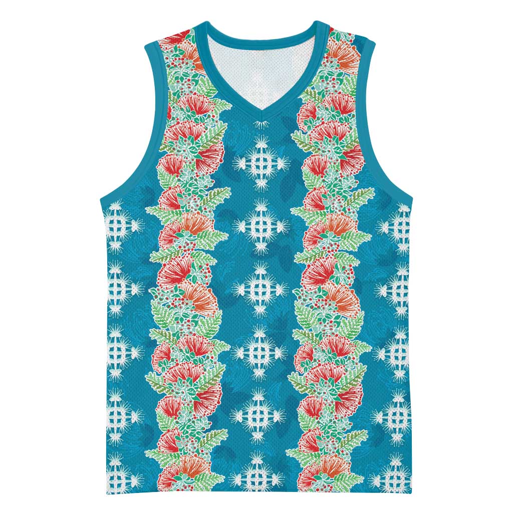 Hawaii Ohia Lehua Basketball Jersey Tropical Vibes Teal LT05 Unisex Teal - Polynesian Pride