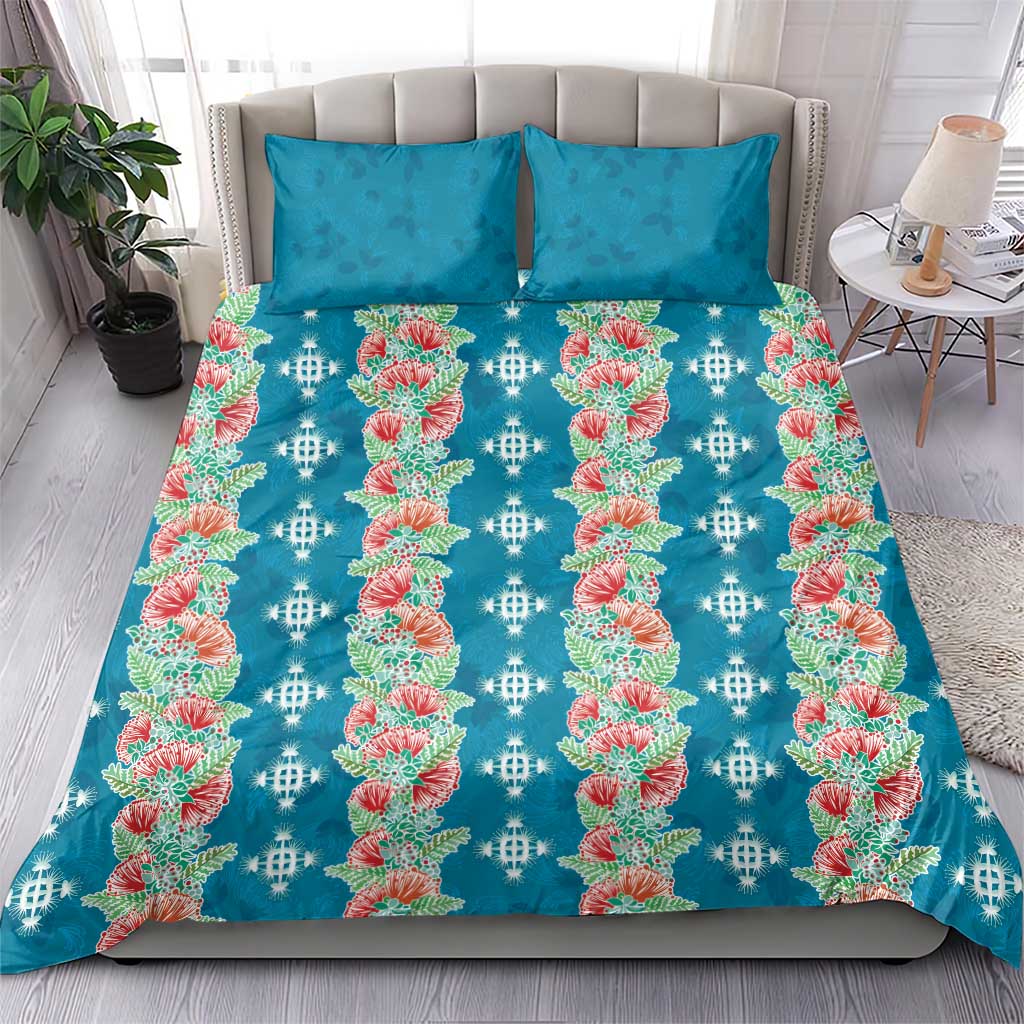 Hawaii Ohia Lehua Bedding Set Tropical Vibes Teal LT05 - Polynesian Pride